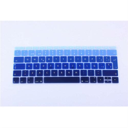 Euro Spanish Keyboard Skin Cover for Apple Macbook Retina 12 Inch A1534 Silicone Laptop Keypad Protector Film (100PCS)