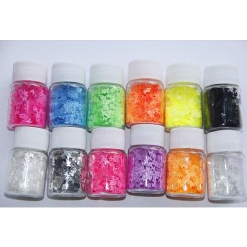 Butterful Neon Colors Solvent Resistant Glitter Butterfly Shapes paillette for nail and DIY decoration nail polish
