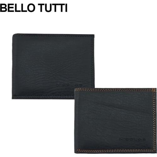 BELLO TUTTI New Men Coin Purse Money Clip Card&ID Holder Short Key Wallet Male PU Leather Clutch Bag Change Pocket Handbag Black