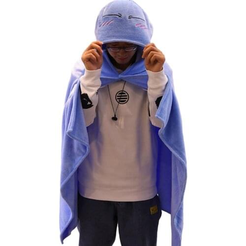 Anime That Time I Got Reincarnated as a Slime Cosplay Rimuru Tempest Cloak Soft Plush Warm Blanket Decor Prop Kids Adult Costume