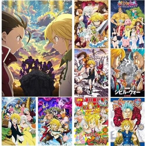 Anime The Seven Deadly Sins Wall Art Canvas Painting Nordic Posters And Prints Wall Pictures For Living Kids Room Decoration