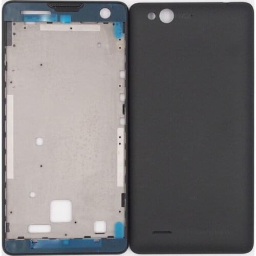 BaanSam New LCD Front Frame Battery Back Cover For ZTE nubia Z7 MAX NX505J Housing Case With Power Volume Button No NFC