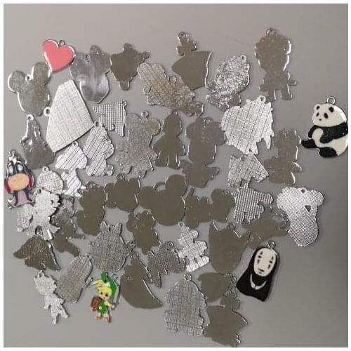 New 500 Design 500pcs anime cartoon color mix lovely cute DIY Necklace Bracelet Key Chain Metal Charm Pendants Jewelry Making