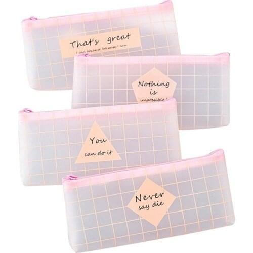 New Cute Stationery Small Fresh And Simple Creative Pink Pencil Case Finishing Pencil Case Cute Pencil Case Supplies