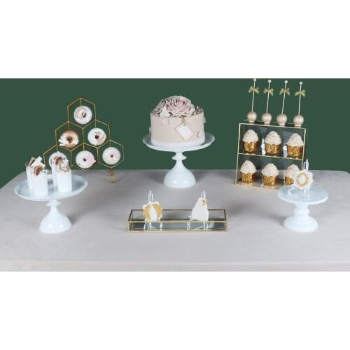 White cake decoration dessert table cake display stand acrylic dessert jewelry tray