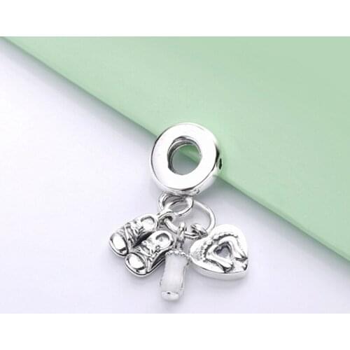 Authentic 925 Sterling Silver My Little Baby Hanging Charms Fit Original Bracelet For Women DIY Jewelry S925 pandora Beads