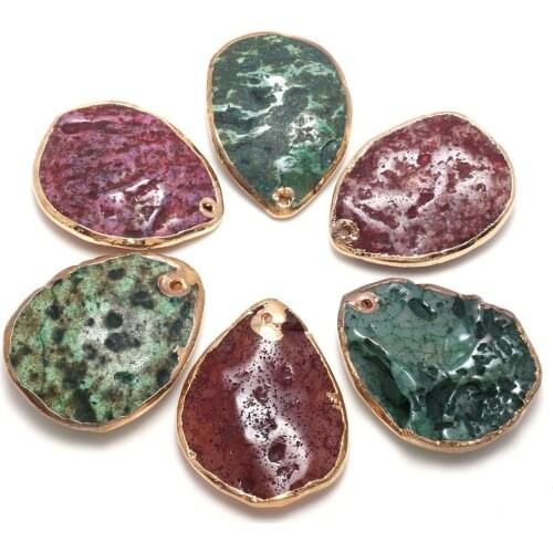 Natural Stone agates Pendants Drop-shaped Shape Exquisite Charms For jewelry making DIY necklace Earring accessories