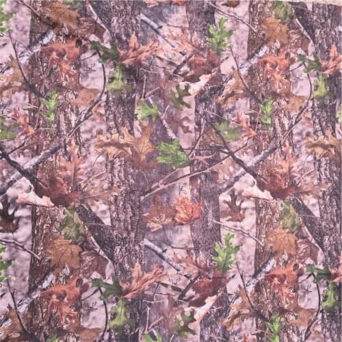 DIY clothing sewing supplies Tree Leaf camouflage pattern net yarn fabrics cloth Width 1.5m Customizable length