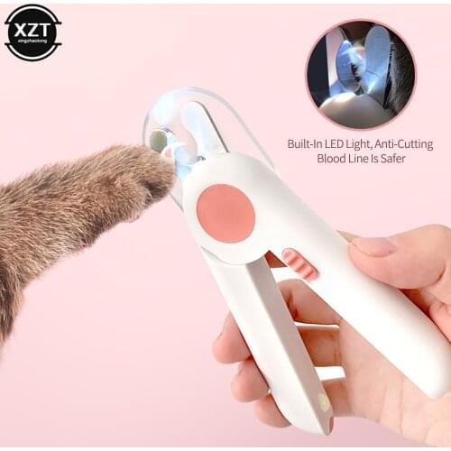Professional Pet Nail Clipper Dog Cat Cutter Beauty Scissors LED Lighting Puppy Kitten Grooming Claw Nails Cutting Machine Tools
