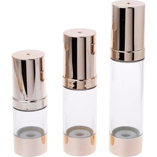 15/30/50ML Empty Cosmetic Airless Bottle Plastic Treatment Pump Travel Bottles