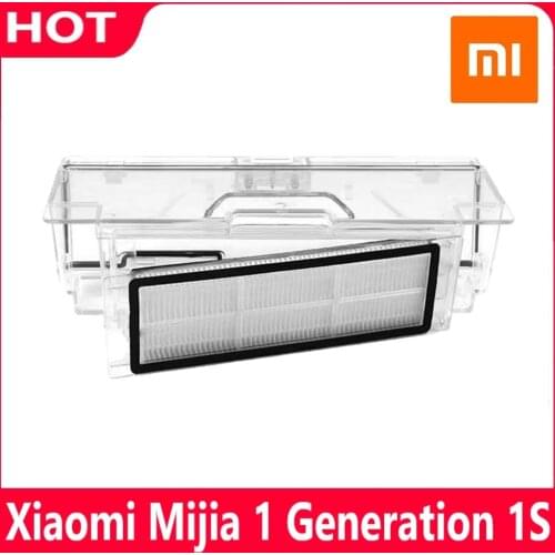 Xiaomi Mijia 1 Generation 1S Dust Bin Box with HEPA Filter Robot Vacuum Cleaner Replacement Parts Accessories Trim Bin Box