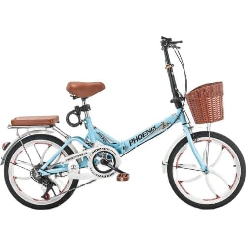 Foldable Bicycle Super Light Carrying Mens And Womens 16/20 Inch Children Adult Variable Speed Adult children