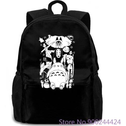 Studio Ghibli Movies Vintage , Totoro Spirited Away Mononoke Miyazaki New Arrival New women men backpack laptop travel
