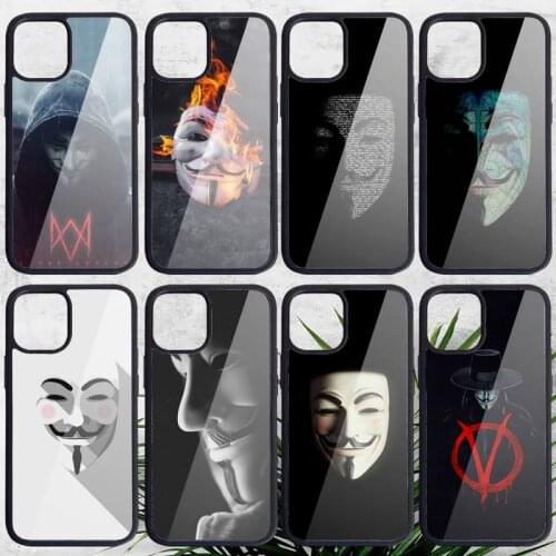 V-vendetta Mask rose Phone Case PC for iPhone 11 12 pro XS MAX 8 7 6 6S Plus X 5S SE 2020 XR