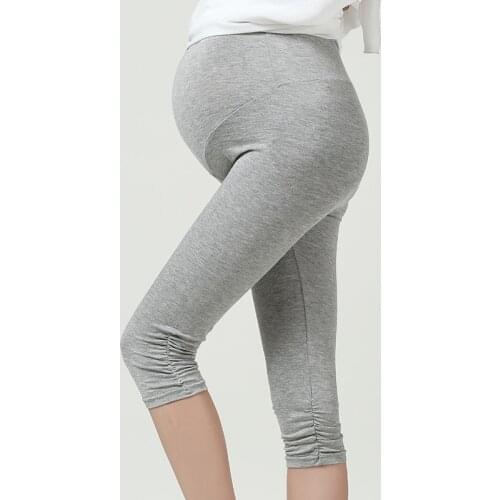 Spring Summer Autumn Maternity Leggings Modal Seven Points Adjustable Fashion Pregnant Women Trousers