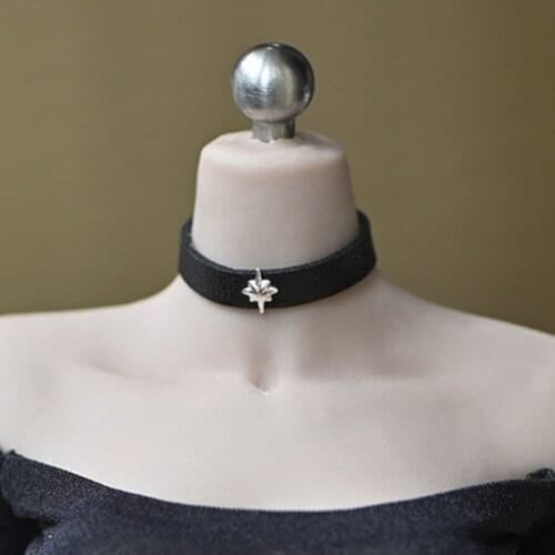 1/6 Female PU Necklace Adjustable Belt Women Lleather Collar Neckband Fit 12" TBL UD Body