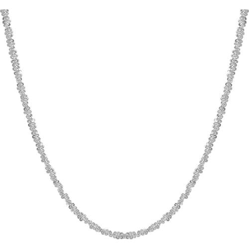 Fashion New real 100% S925 silver woman necklace cauliflower necklace glitter sparkling fashion clavicle chain