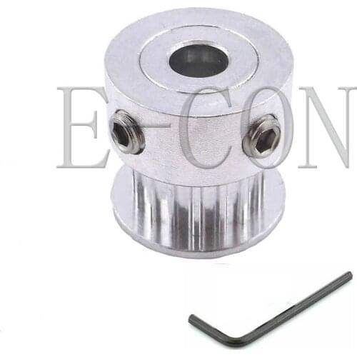 1pcs GT2 Timing Pulley Alumium 16 Teeth Bore 5mm Teeth width 7mm for Width 6mm GT2 Timing Belt and 3D Printer Stepper Motor