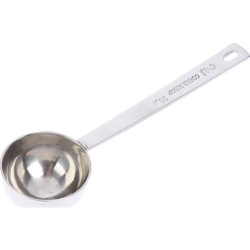 1PCS 30ML Stainless Steel Smooth Long Handle Tablespoon Metal Measuring Spoon Coffee Milk Mesuring Spoons Kitchen Bar Tools