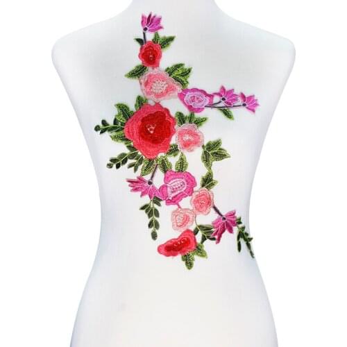 10piece Multicolor Flower Lace Embroidery Applique Lace Motif Fabric Patches Scrapbooking Clothes Craft Sewing Supplies T2213