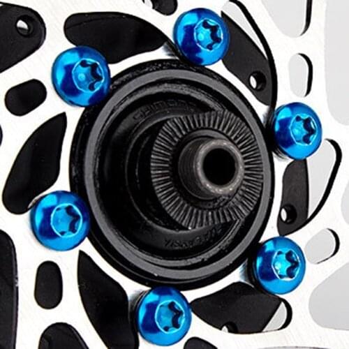 12PCS Colorful Bicycle Disc Brake Rotor Torx Bolts T25 M5x10mm MTB Bike Alloy Steel Disc Brake Rotor Fixing Screws