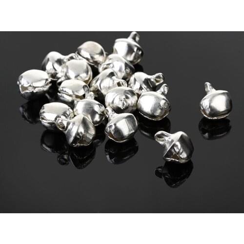 8mm Gold / White k color Plated Jingle Bell Small Bells Fit Jewelry Festival Pendants Charms Beads 1000/pcs