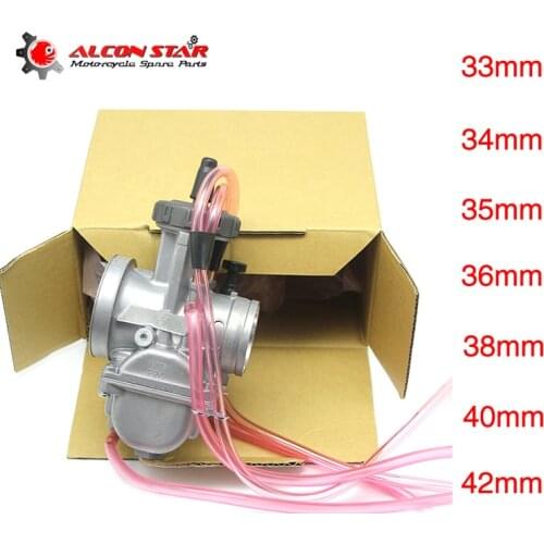 Alconstar-33 34 35 36 38 40 42mm Air Striker Motorcycle Keihin PWK Carburetor 2T/4T ATV UTV Cafe Racer XJR400 XT225 GN 250 XR400