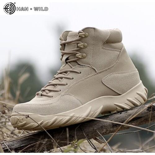 Men Army Combat Boots Leather Lace Up Waterproof Ankle Tactical Boot Man Plus Big Size Military Work Shoes Mens