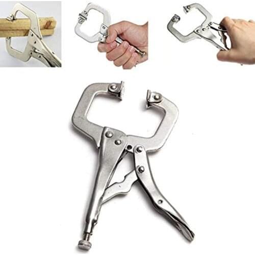 C Clamp Weld Clip Woodwork Grip Vise Lock Jaw Locator Pad Wood Work Alloy Steel Hand Tool Swivel Fix Plier Pincer
