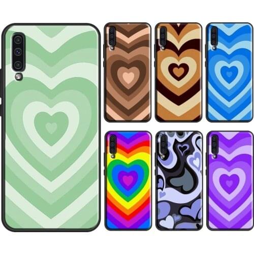 Latte Love Brown Heart Aesthetic For Samsung Galaxy A50 A70 A40 A10 A51 A71 A31 A41 M51 M31 A12 A52 A20e A21S Phone Cover