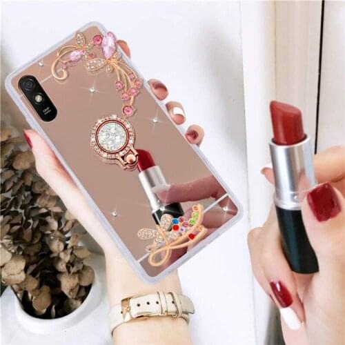 Makeup Mirror Phone Case For Redmi 9A 9T 9AT 9C 9 Prime New Style Case For Xiaomi Mi 9 8 5 5S 5X POCO X3 NFC Pocophone F1 Cover
