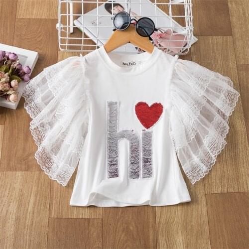 Kids Birthday Wear Girls Animal Unicorn Cartoon Print Tee Top T-Shirt for For 3 4 5 6 7 8 Years Girls New Children Clothes