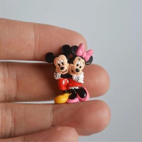 Disney Mickey Mouse Minnie 2.5cm Mini Model Anime Doll PVC Action Figures Accessories Figurines Toys For Kid Children Toy