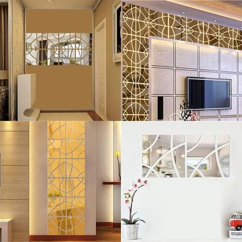 DIY New Art Decor 3D Mirror Geometric Hexagon Acrylic Home Door Window Wall Sticker