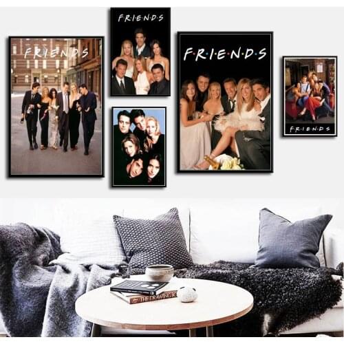 Friends Tv Show Classic Bar Poster And Print Wall Art Canvas Pictures Painting Hot Retro Style Aesthetic Room Decor Obrazy