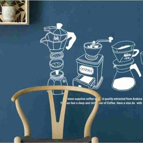 Coffee Sticker Food Decal Cafe Poster Vinyl Art Wall Decals Pegatina Quadro Parede Decor Mural Coffee Sticker