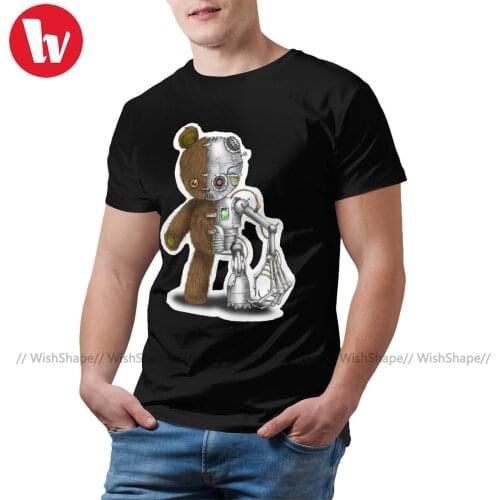 Teddy Bear T Shirt Mens Funny Cotton Print Tee Shirt Short Sleeves Beach Tshirt 5xl