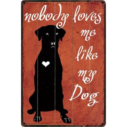 [ Kelly66 ] Dogs Me Like My Dog Metal Sign Tin Poster Home Decor Bar Wall Art Painting 20*30 CM Size y-2025