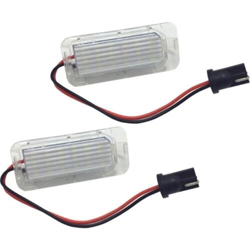 2pcs 6000K White Error Free Car LED Number License Plate Lamp For Ford Focus 5D Fiesta Mondeo MK4 C-Max MK2 S-Max Kuga 23GC