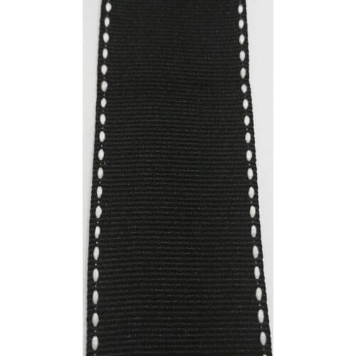 Embroidered Webbing 4cm Width Black Polyester Ribbon For Diy Bag Craft Twill Tape 50yards/lot Embroidery Ribbons