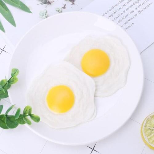 Sticky Rubber Egg Squeeze Kitchen Food Toy Pretend Play Cooking Gag Joke Toy