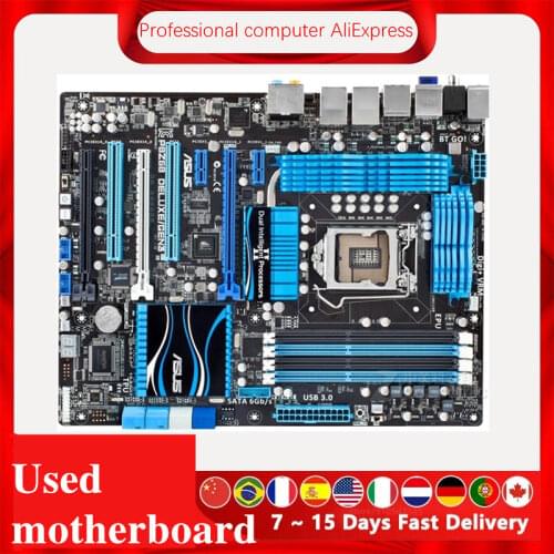 For ASUS P8Z68 Deluxe/GEN3 Computer Motherboard LGA 1155 DDR3 For Intel Z68 P8Z68 Desktop Mainboard SATA II PCI-E X16 Used