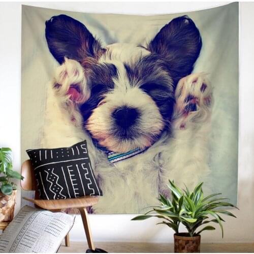 Lovely animal dog for children Tapestry Wall hanging decoration Home good quality Outdoor picnic 3D modern style Tapestry