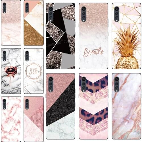 Printed Texture Marble Phone Case For LG Velvet Clear TPU Soft Silicone Protective Back Cover Fundas