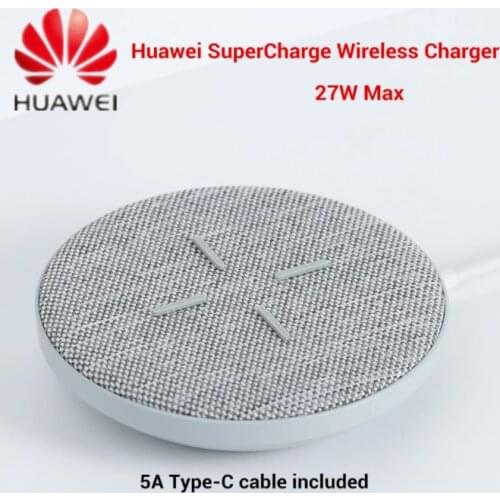 Original HUAWEI CP61 Wireless Charger 27W Max Qi Wireless Charger Super Charge for Huawei P30 Pro Mate 30 40 RS Pro iPhone 11 12