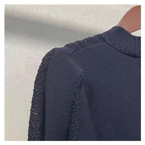 2021 Autumn and Winter New Pearl Buckle Knitted Dress Women Dress