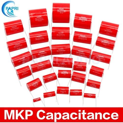 PAPRI 1PCS Audiophiler Axial MKP Audio Grade Capacitor 0.47-30UF 400VDC 250V For HIFI DIY Frequency Capacitance Guitar Amplifier