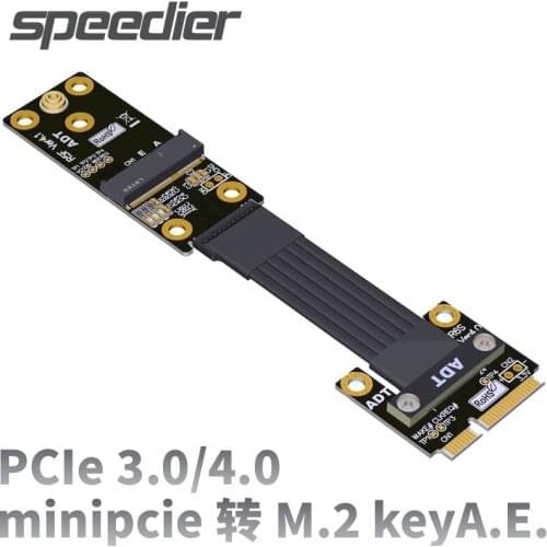 Add On Card PCIe 4.0 Gen4 Mini PCIe To M.2 Key A.E Riser Card Adapter mPCIe To M.2 WiFi Extension Cable For Motherboard Extender