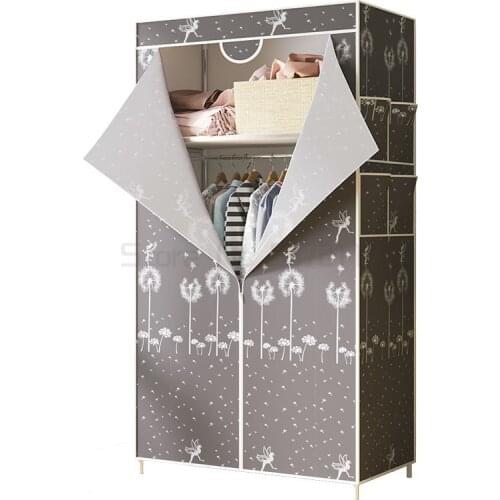 Simple wardrobe cloth wardrobe assembled small cabinet for childrens dormitory rental room household wardrobe