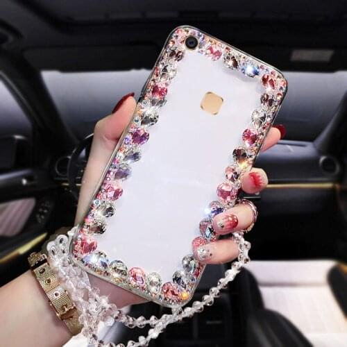 Transparent Diamond-encrusted Case Is Suitable For Vivo V7/V7Plus All-inclusive Minimalist Design